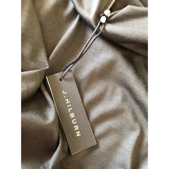 NWT J. Hilburn 100% Merino Wool Black Quarter Zip Pullover Sweater XL Top Casual - Picture 10 of 13